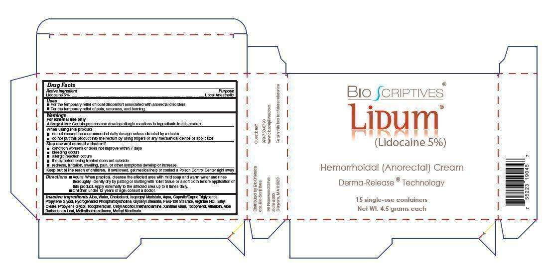 Bio-Scriptives Lidum Hemorroidal (Anorectal)